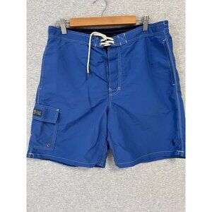 Polo Ralph Lauren Swim Trunks Board Shorts Mens Large Blue Small Pony Logo